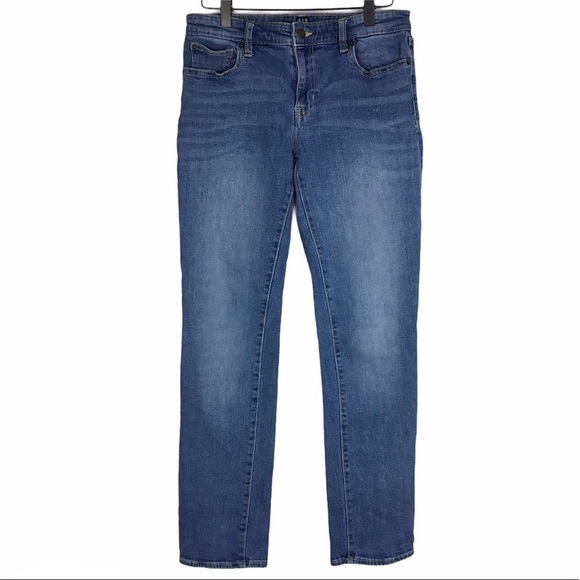 GAP Jeans Straight Medium Indigo Wash Stretch Denim Mid Rise Size 28 Regular - Picture 13 of 13